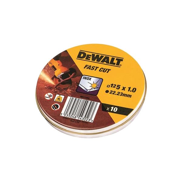 Диски в жестяной таре (10 шт, 125x1х22.2 мм) Dewalt DT3507-QZ