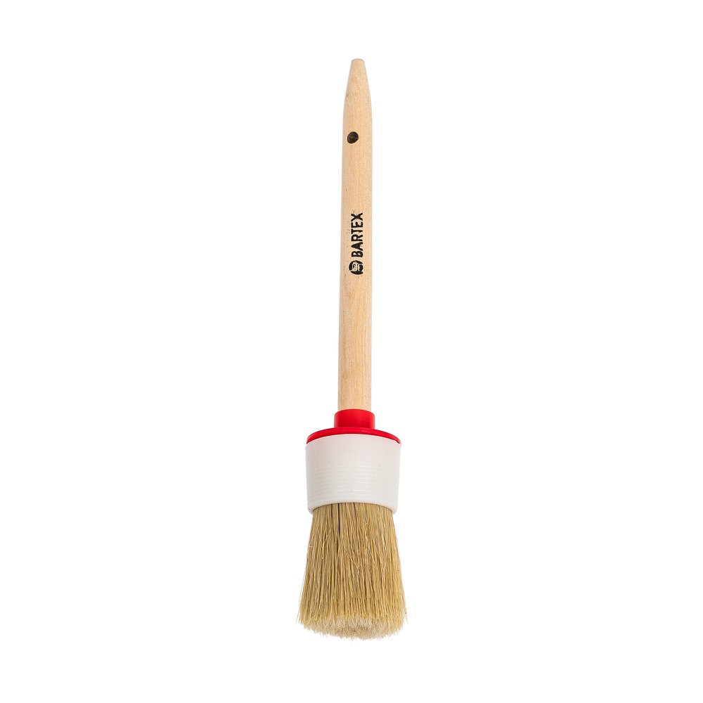 Круглая кисть BARTEX d35 мм, №8, 44 мм, рукоятка дерево 134180