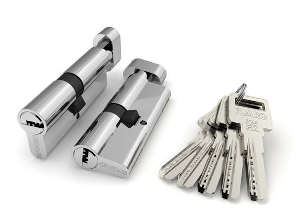 Цилиндровый механизм с вертушкой Fuaro R602/90 mm /45+10+35/ CP хром 5 кл. 32353