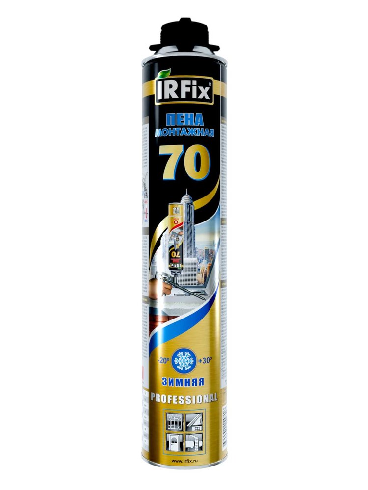 Профессиональная монтажная пена IRFIX 880 мл, 70 л Зима 10051