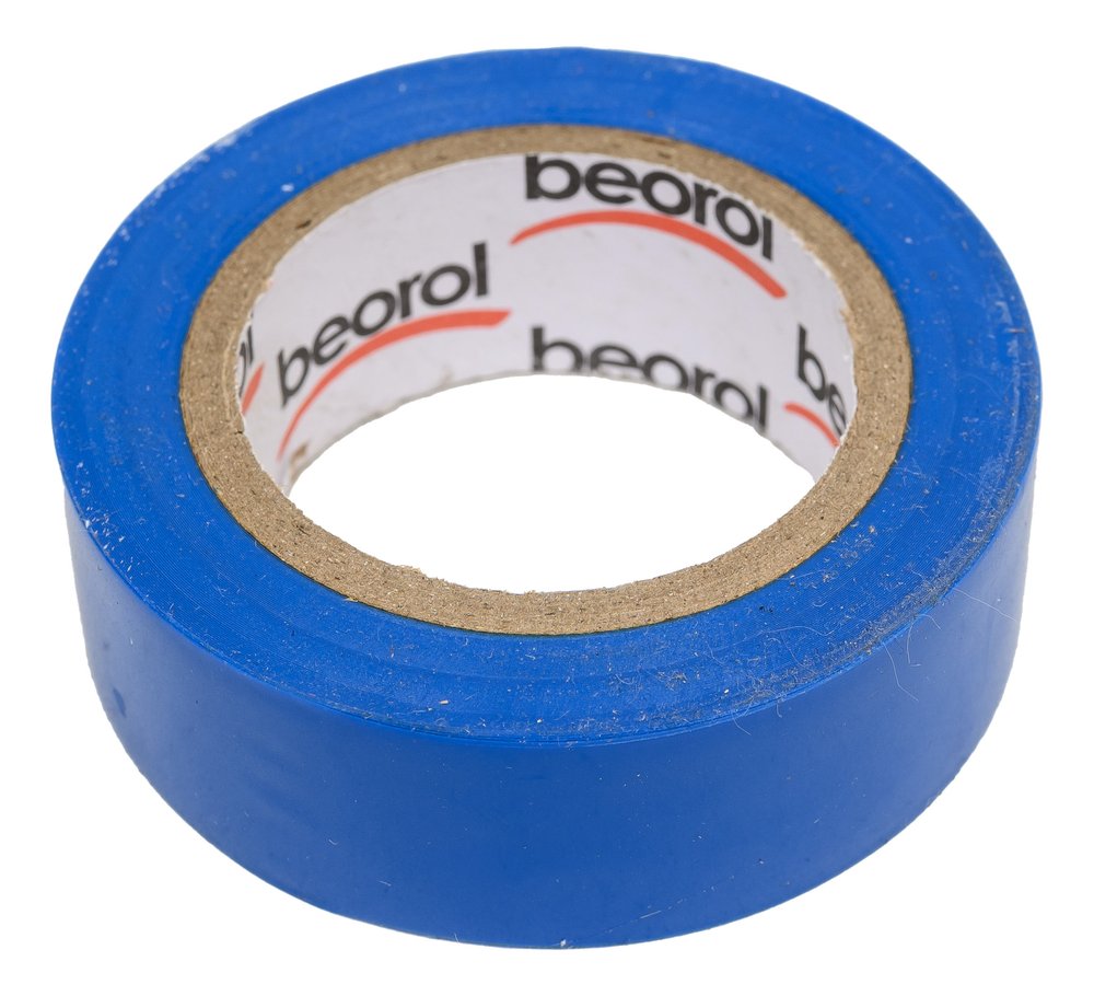 Изолента BEOROL ПВХ, 19 мм, 10 м, синяя 245319