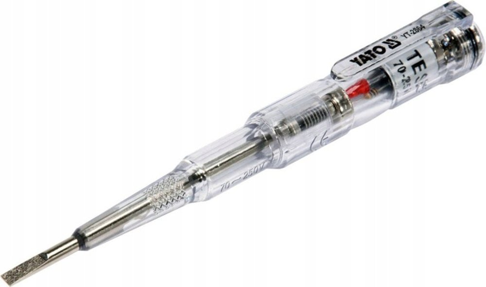 Отвертка-тестер напряжения YATO 70-250V YT-2864