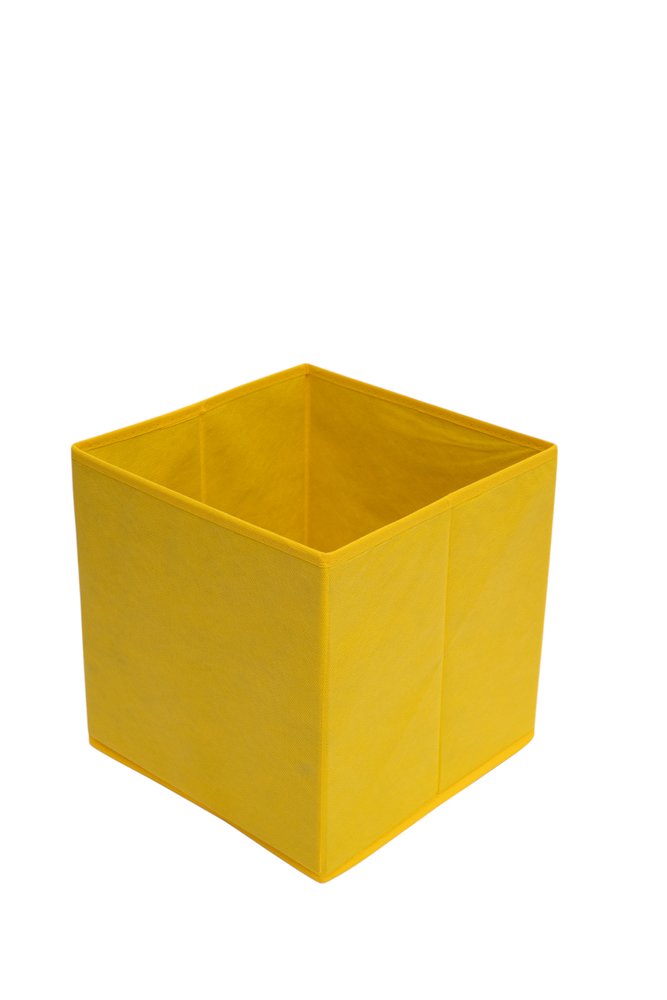 Раскладной короб с ручкой Рыжий кот 28x28x28 см, желтый 312631