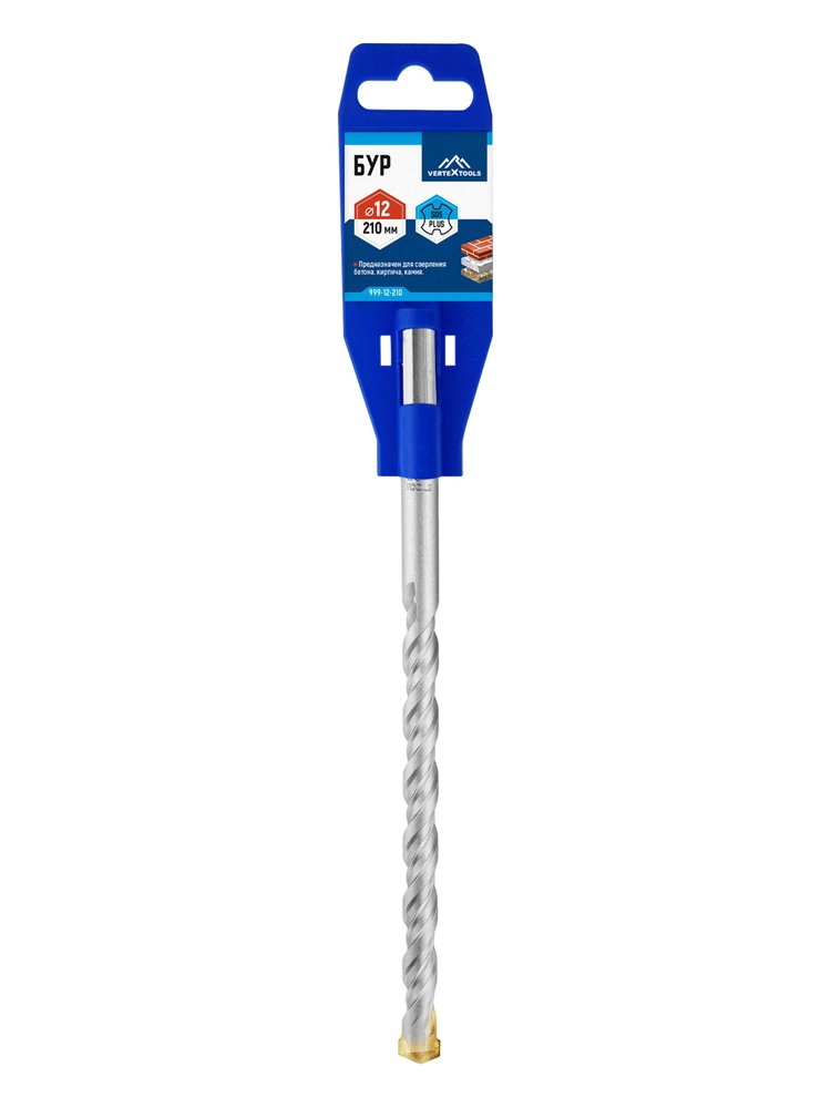 Бур SDS-plus (12х210 мм) Vertextools 999-12-210