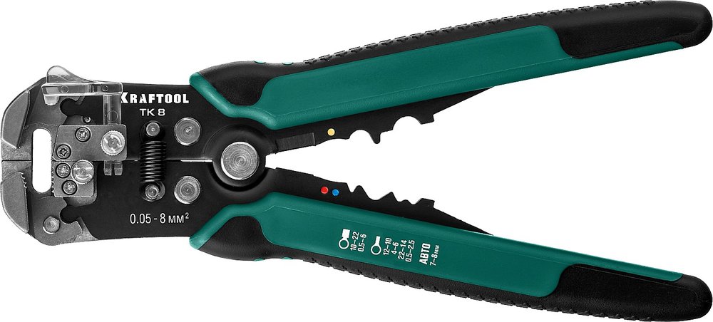 Стриппер KRAFTOOL TK-8 автоматический, многофункциональный, 0.05 - 8 мм2, 22637