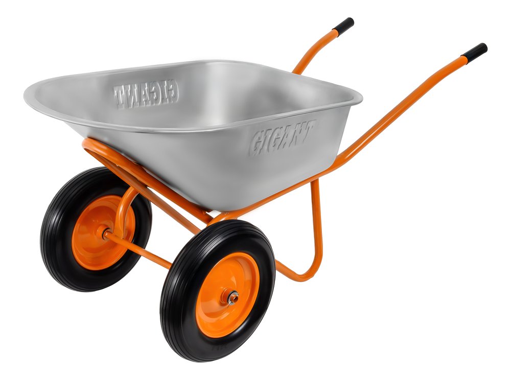 Строительная двухколесная тачка Gigant 110л, 200 кг, литые ПУ колеса GX-03