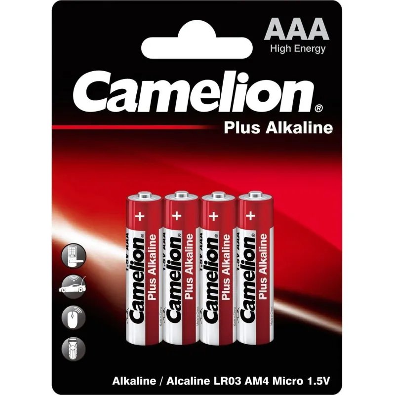 Батарейка Camelion AAA/LR 03 Plus Alkaline BL-4 1.5В(4 шт в уп.)