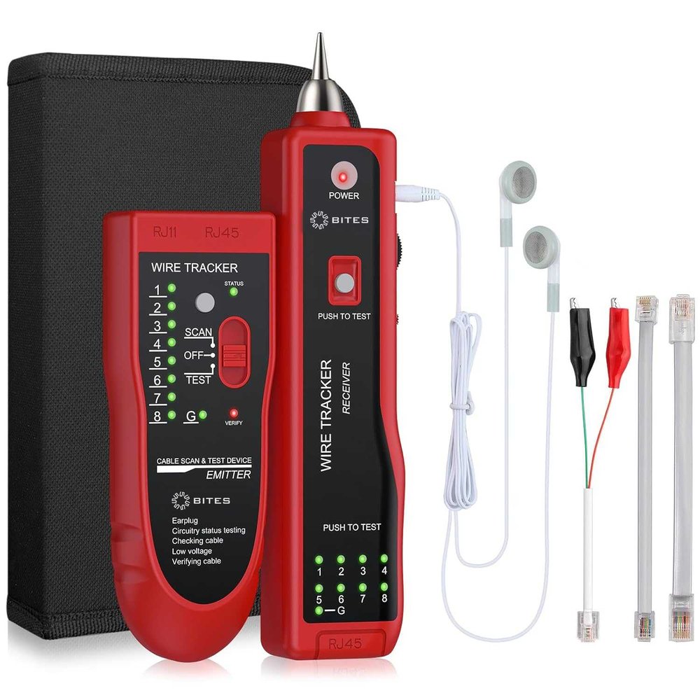 Тестер-трассоискатель для тестирования кабеля 5bites UTP/FTP/STP RJ45, TEL RJ11/12 LY-CT025