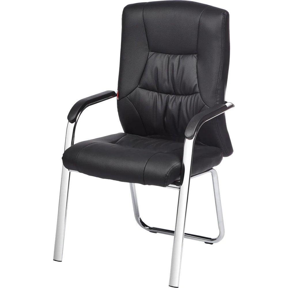 Конференц-кресло BN_TQ_Echair-807 VPU кожзам черный, хром