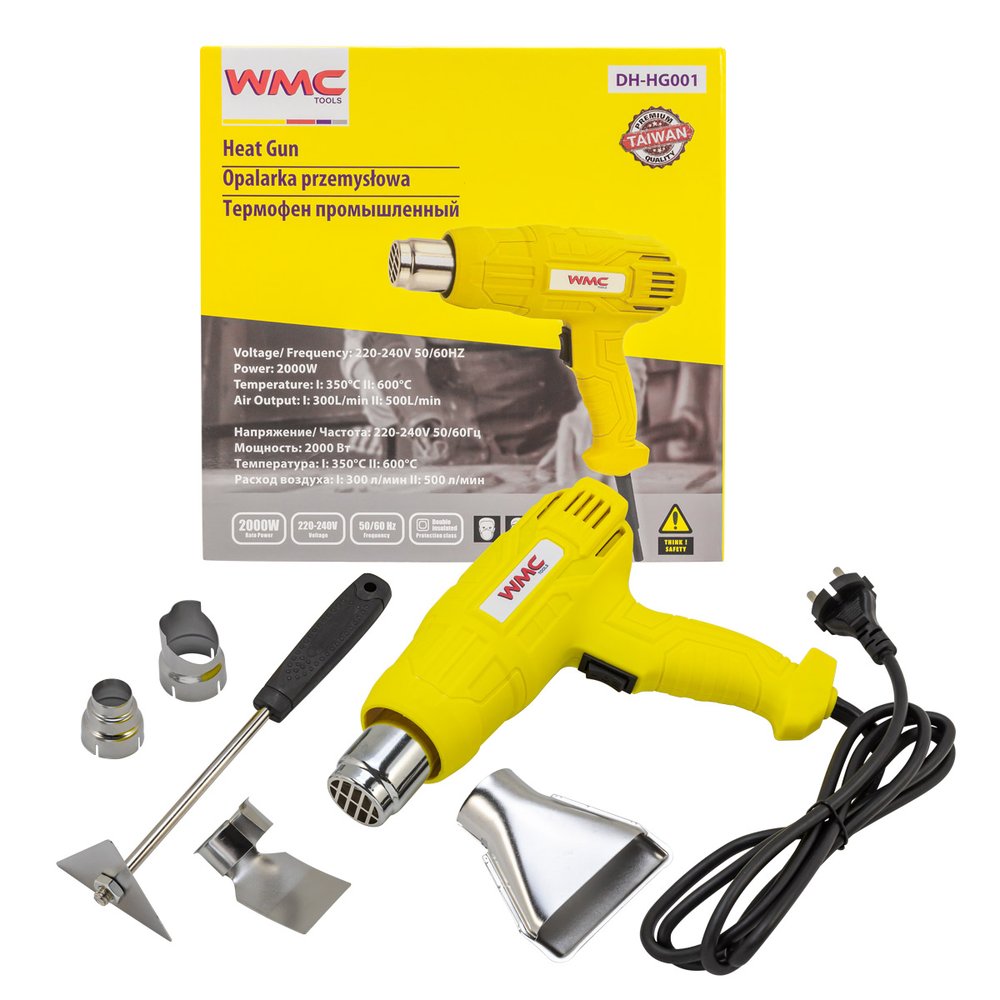 Промышленный фен WMC TOOLS с насадками WMC-DH-HG001(52354)