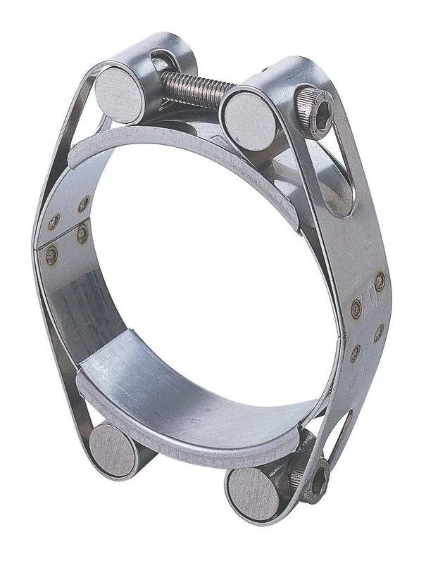 Двухболтовый силовой хомут TITAN LOCK 100-110 мм, нерж. сталь TL100-110DRCSS