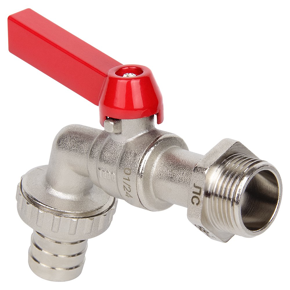 Кран шаровой поливочный с латунным штуцером TEBO НАР 1/2' T-КШ.П.555.12.КР.CN