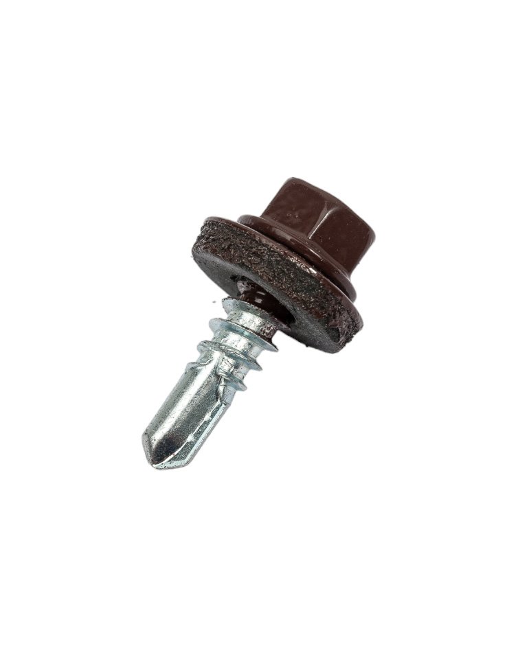 Кровельный саморез КРЕП-КОМП 5,5x19, RAL8017, тёмно-коричневый, 250 шт. ск55198017кф