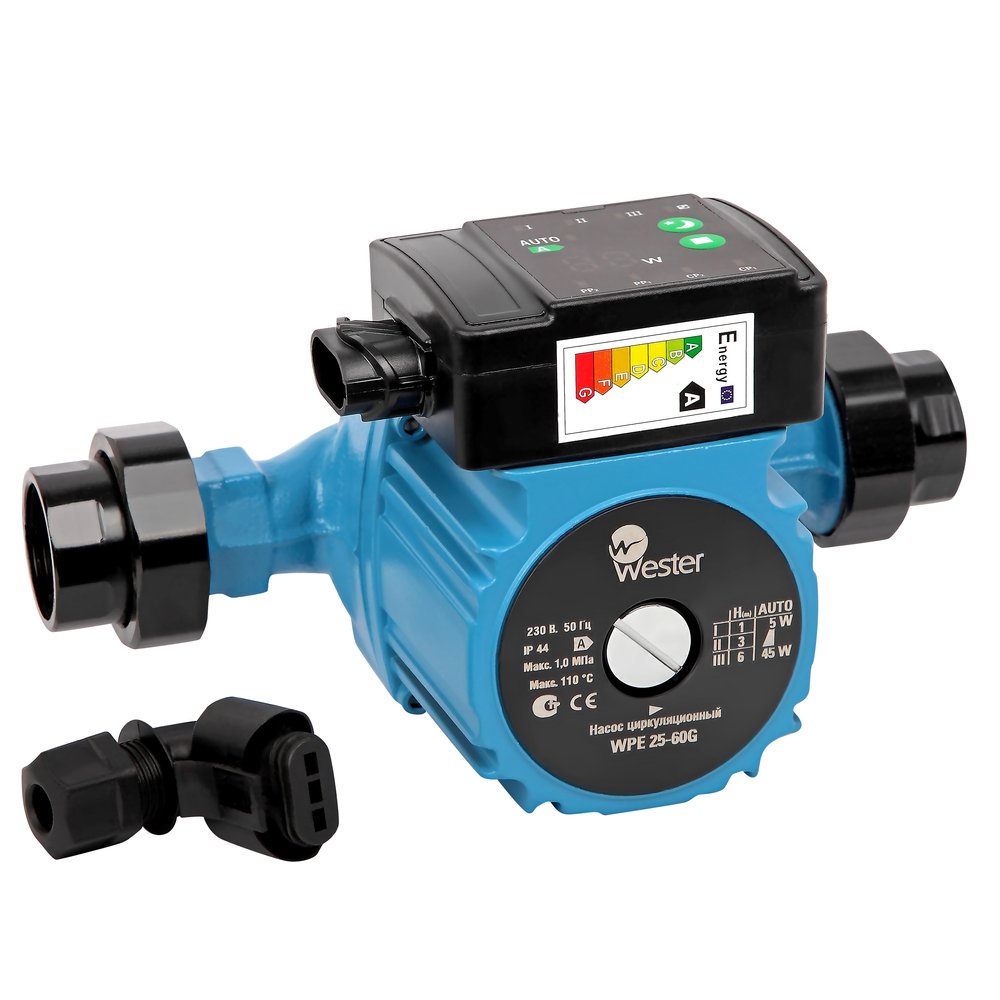 Насос циркуляционный Wester WPE 25-60G с гайками 0-18-0093