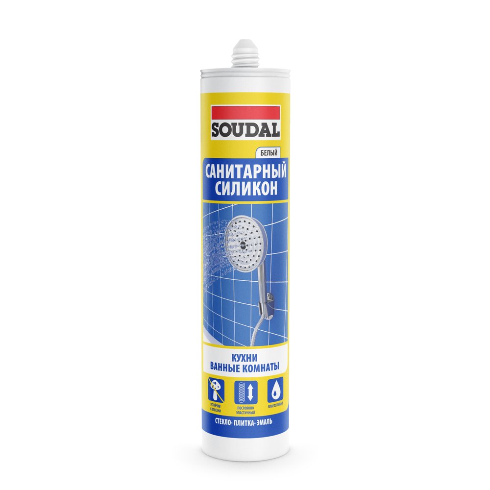 Санитарный силикон SOUDAL белый 280 мл 105896