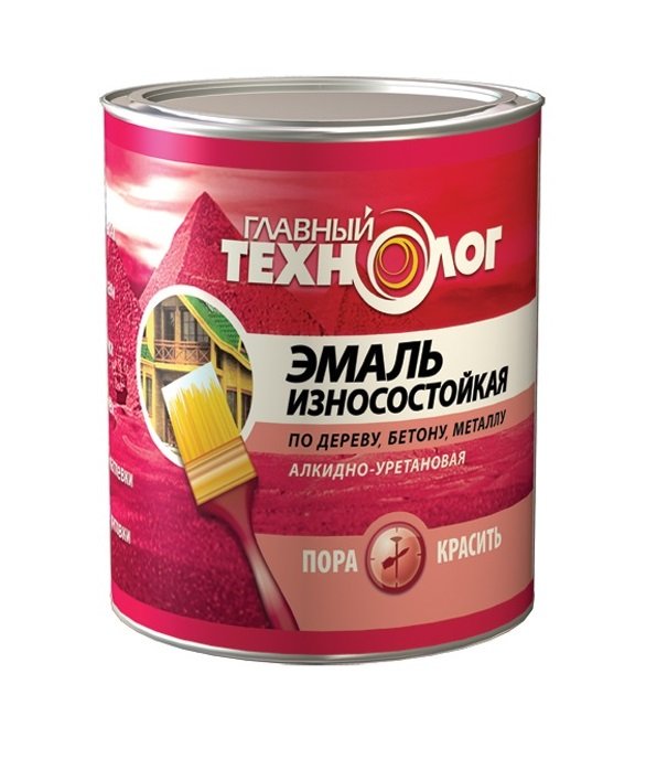 Износостойкая эмаль НОВБЫТХИМ алкидно-уретановая, коричнево-красная, 2.1 л 1815