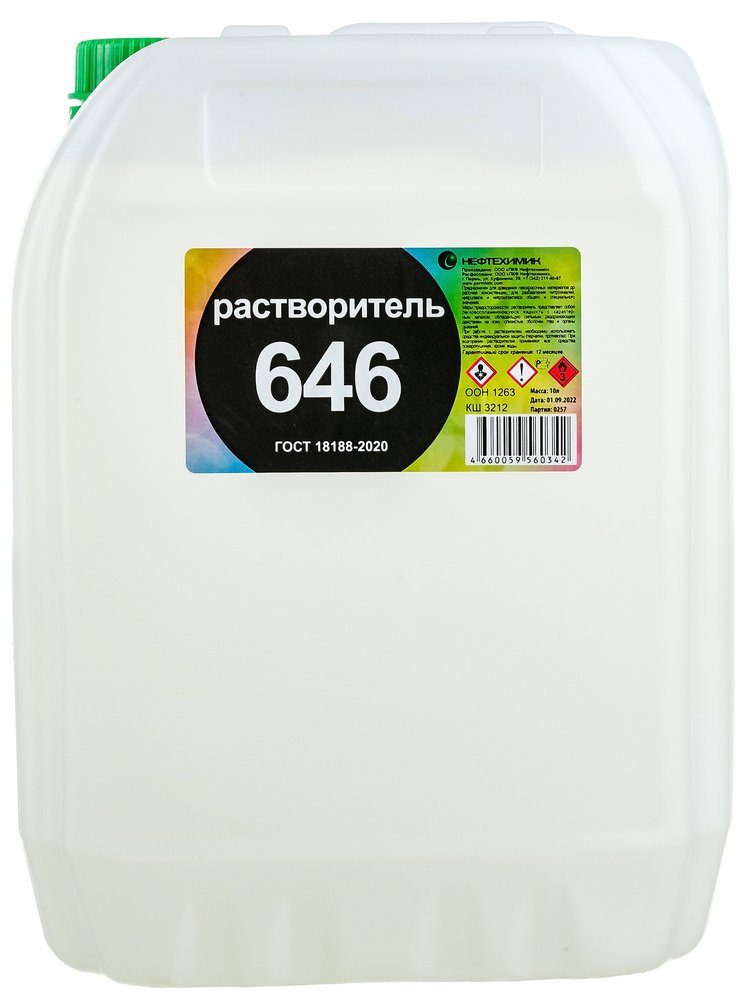 Растворитель НЕФТЕХИМИК 646 10л ГОСТ 18188-2020 6461000