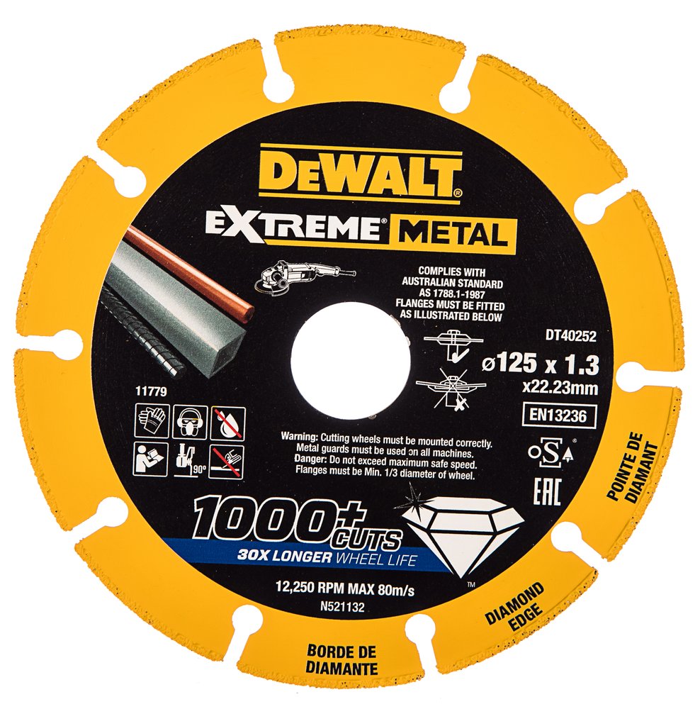 Алмазный диск отрезной по металлу 125х22.2 мм DEWALT DT40252