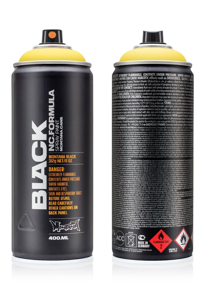 Краска MONTANA BLACK пасхально-желтая, 0.4 л 1010 BLK