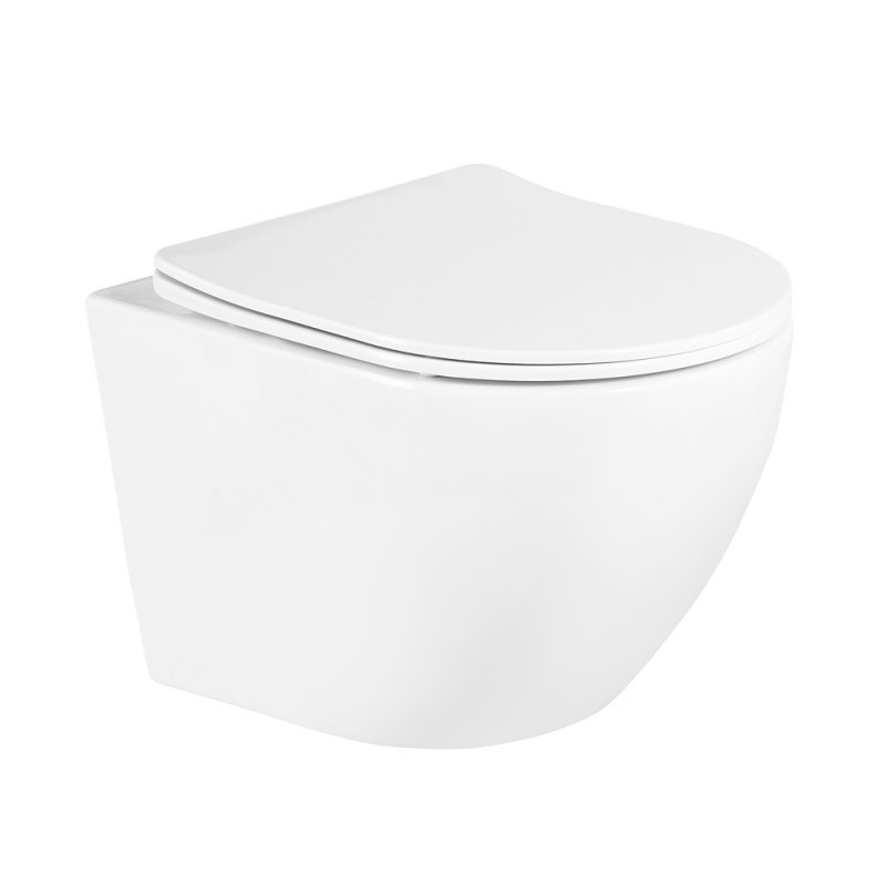 Подвесной унитаз BelBagno UNO безободковый с сиденьем Soft Close BB3105CHR/SC