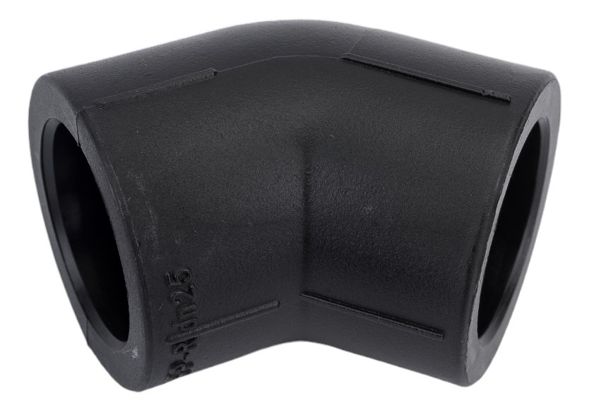 Угол Blue Ocean полипропиленовый 25x45 градусов UV-pro с защитой от ультрафиолета черный PPRF/45E-UV(Bk)-25