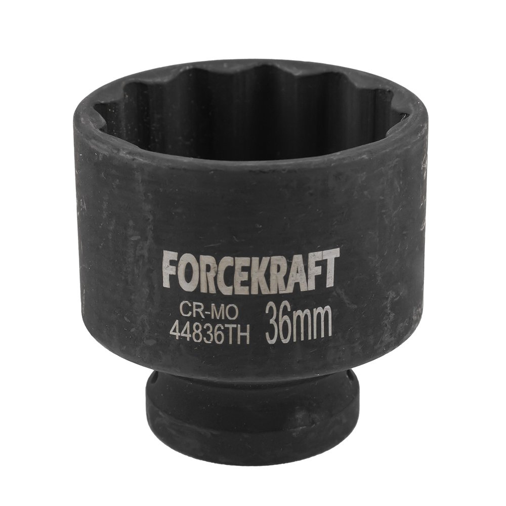 Головка ударная тонкостенная 12-гранная 36 мм, 1/2'DR Forcekraft FK-44836TH(56095)