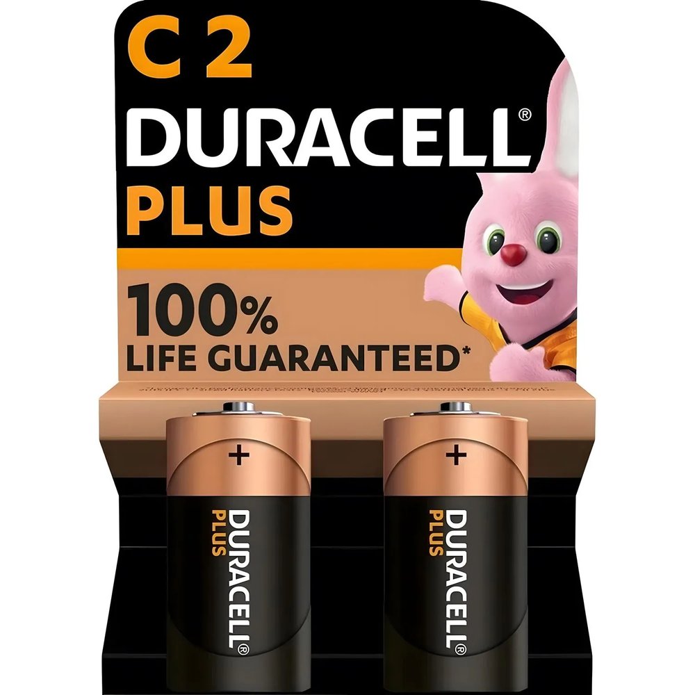 Батарейка Duracell LR14 С BL2 AIkaline 1.5V (2/20/10120) 2шт/уп