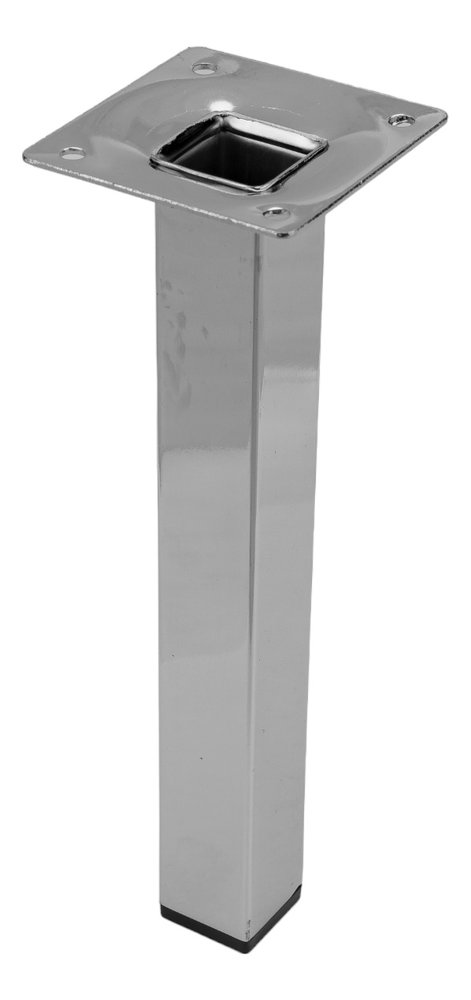 Ножка Tech-Krep металл, квадрат, нерегулируемая, 25x25x200 мм, хром - накл. 152148