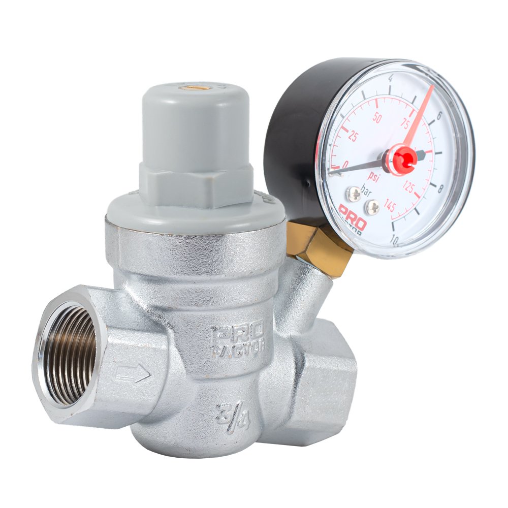 Редуктор давления PROFACTOR мембранный, с манометром, 3/4' PF PRV 254G