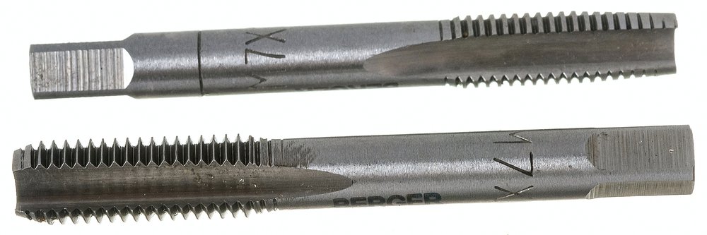 Метрические комплектные метчики 2 шт. М7х1,0 мм Berger BG BG1177