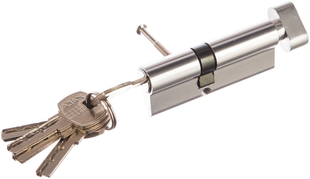 Цилиндровый механизм с вертушкой AJAX AX202/80 mm 30+10+40 CP хром 5 кл. 39875