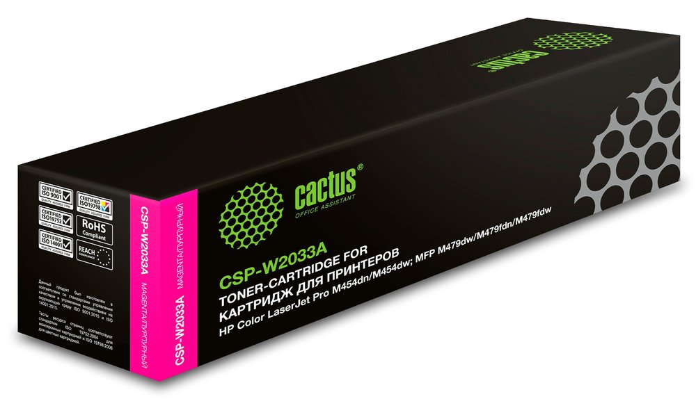 Лазерный картридж Cactus CSP-W2033A 415A пурпурный, 2100 страниц, для HP LJ M454/MFP M479 1885826
