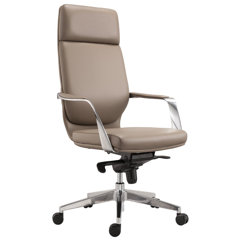 Офисное кресло BRABIX PREMIUM Resonance EX-755, мультиблок, алюминий, экокожа, бежевое 532488