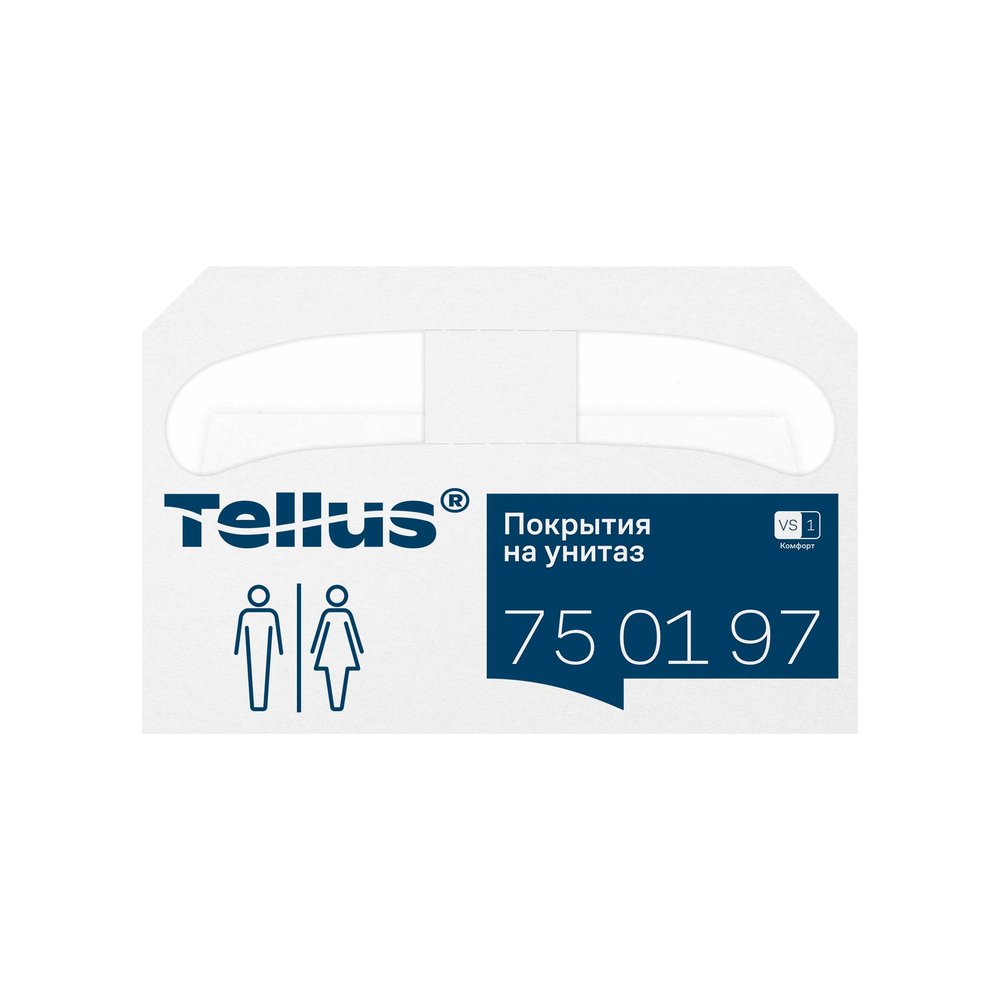 Покрытия на унитаз Tellus Advanced белый V1 (250 листов) арт. 750197 25460