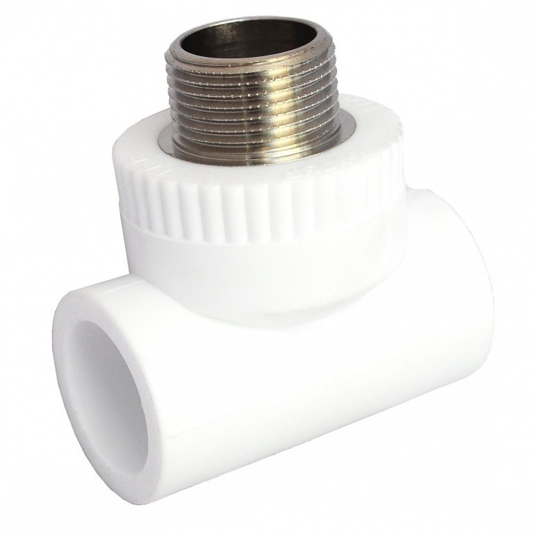 Комбинированный тройник VALFEX PP-R белый, 20х3/4 дюйма НР 10128120 127-0524