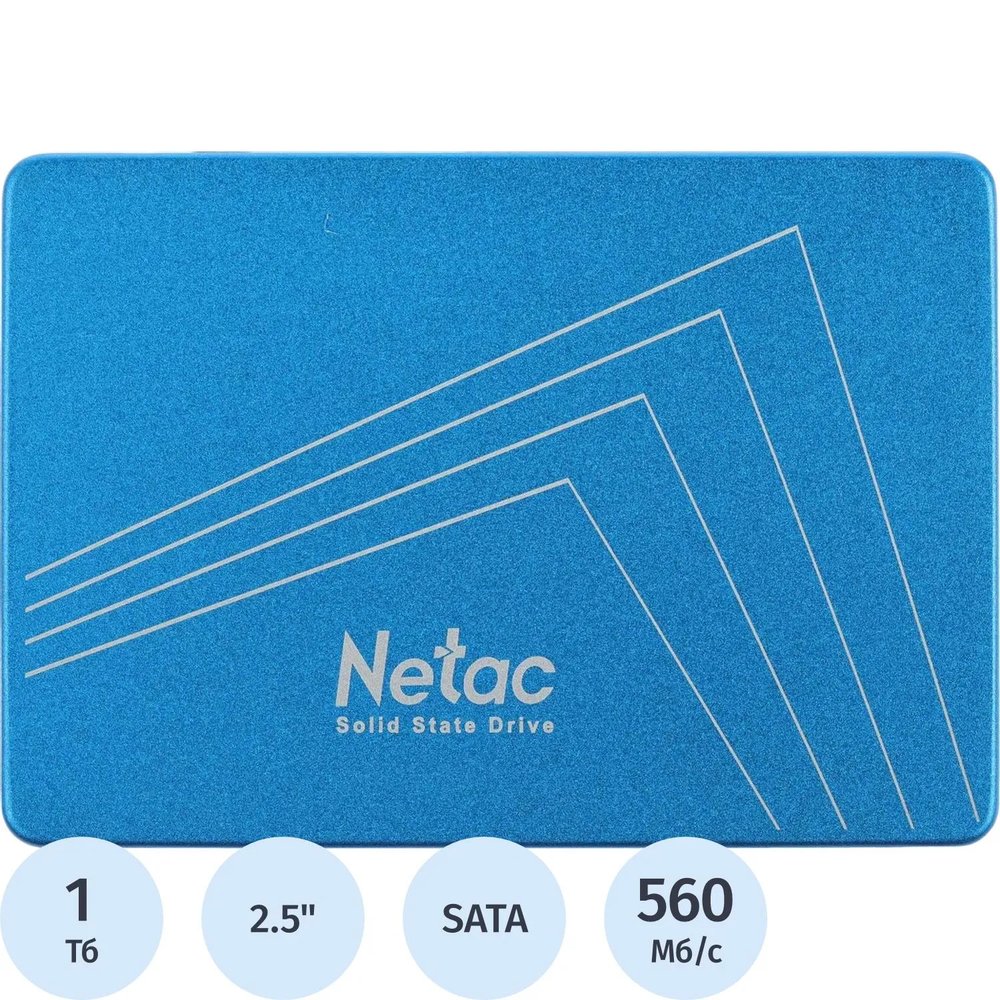 SSD накопитель Netac SSD N600S 1TB 2.5 SATA 3D NAND,(NT01N600S-001T-S3X)