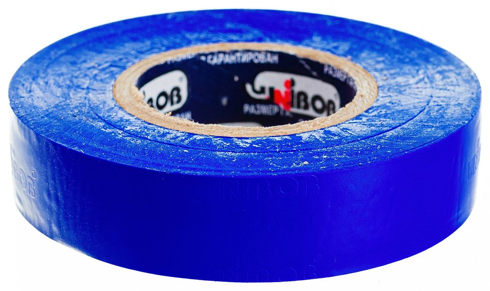 Изолента ПВХ UNIBOB 15 мм х 20 м, синяя 211763