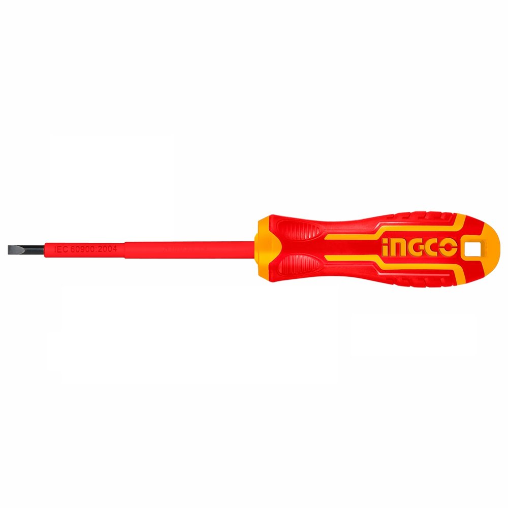 Диэлектрическая плоская отвертка INGCO SL4x100 мм HISD814100