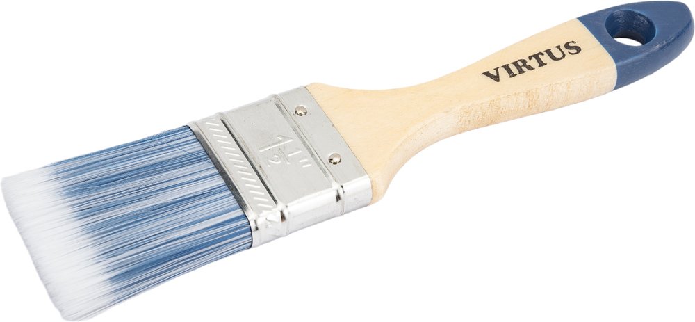 Малярная плоская кисть VIRTUS Standard искусственная щетина, 38 мм 001006038