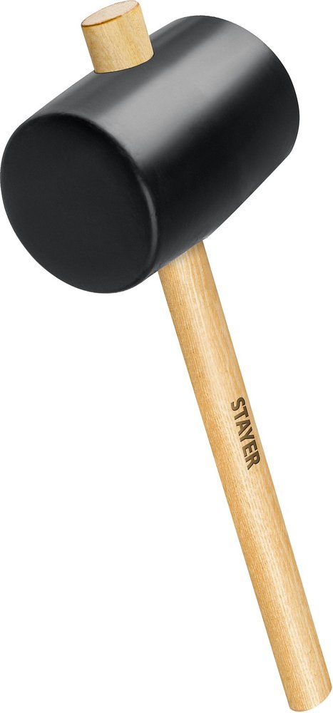 Чёрная резиновая киянка STAYER 1100 г 20505-100