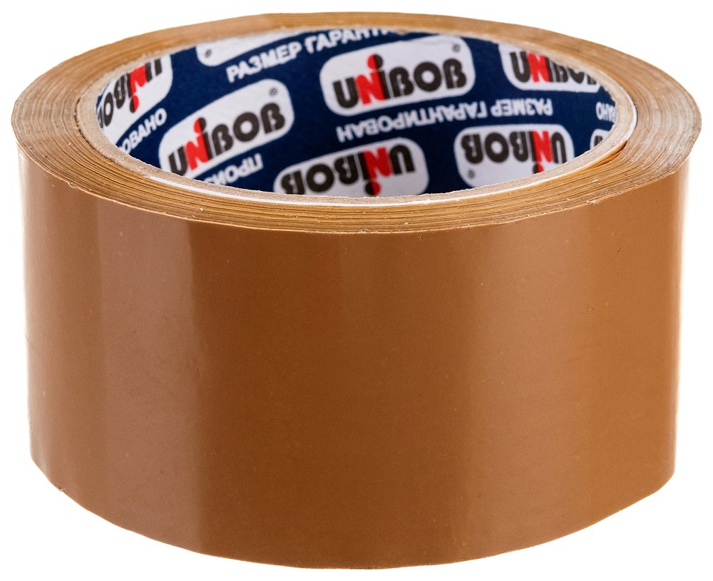 Упаковочная клейкая лента UNIBOB коричневая 48 мм х 66 м 134837
