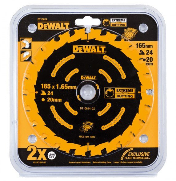 Пильный диск EXTREME 165/20 мм, 24 зуба DEWALT DT10624