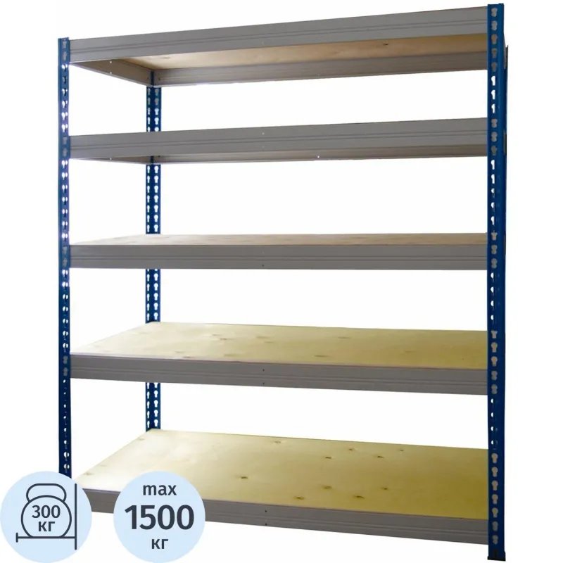 Стеллаж металлический MZ_МКФ18615-2.5   груз. 5 полок 1830х610х2500