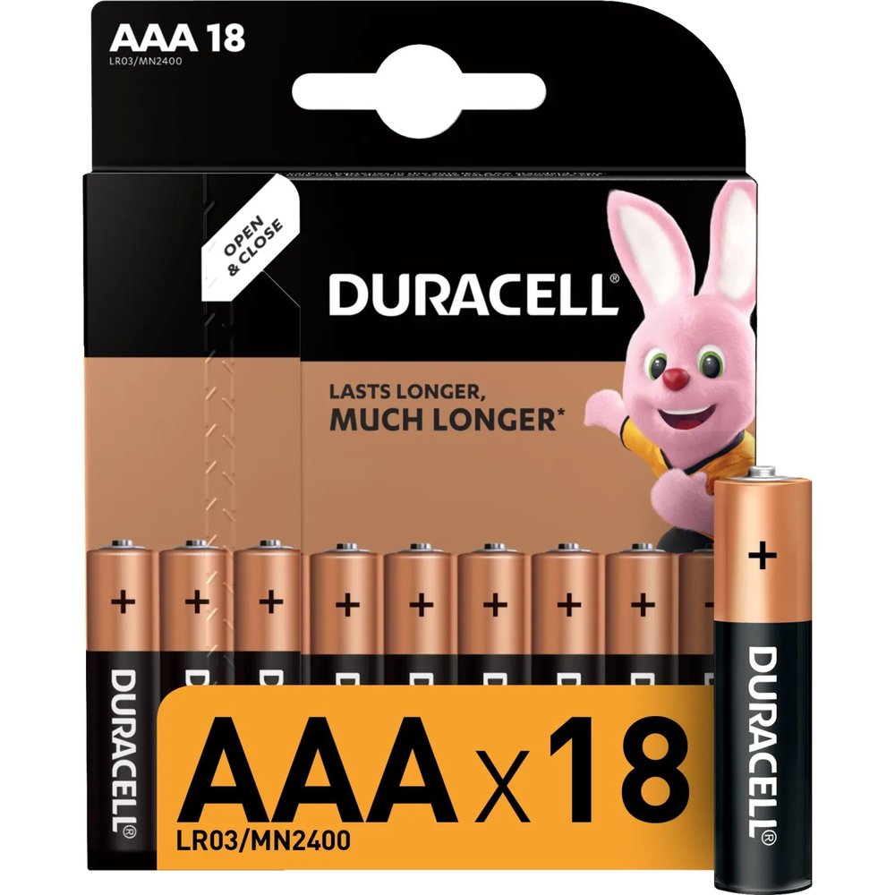 Батарейка DURACELL BASIC ААA/LR03-18BL