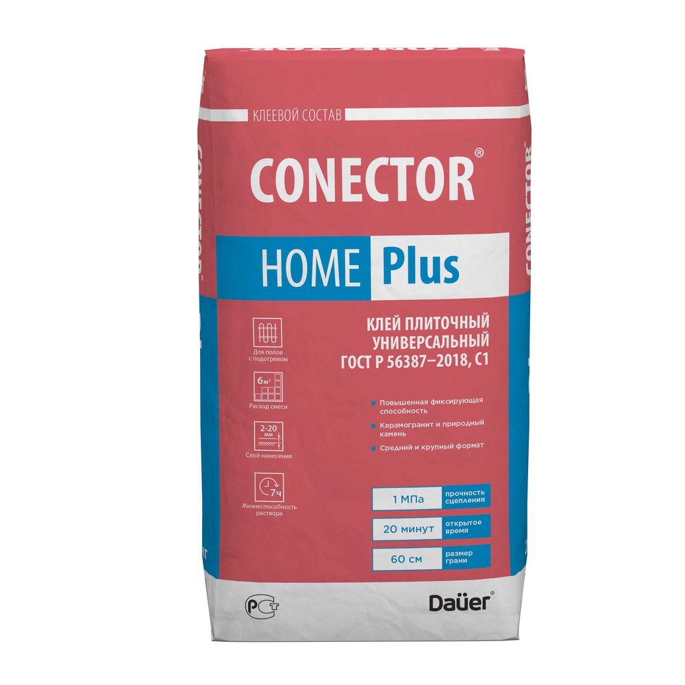 Плиточный универсальный клей Dauer conector home plus 25 кг 31881