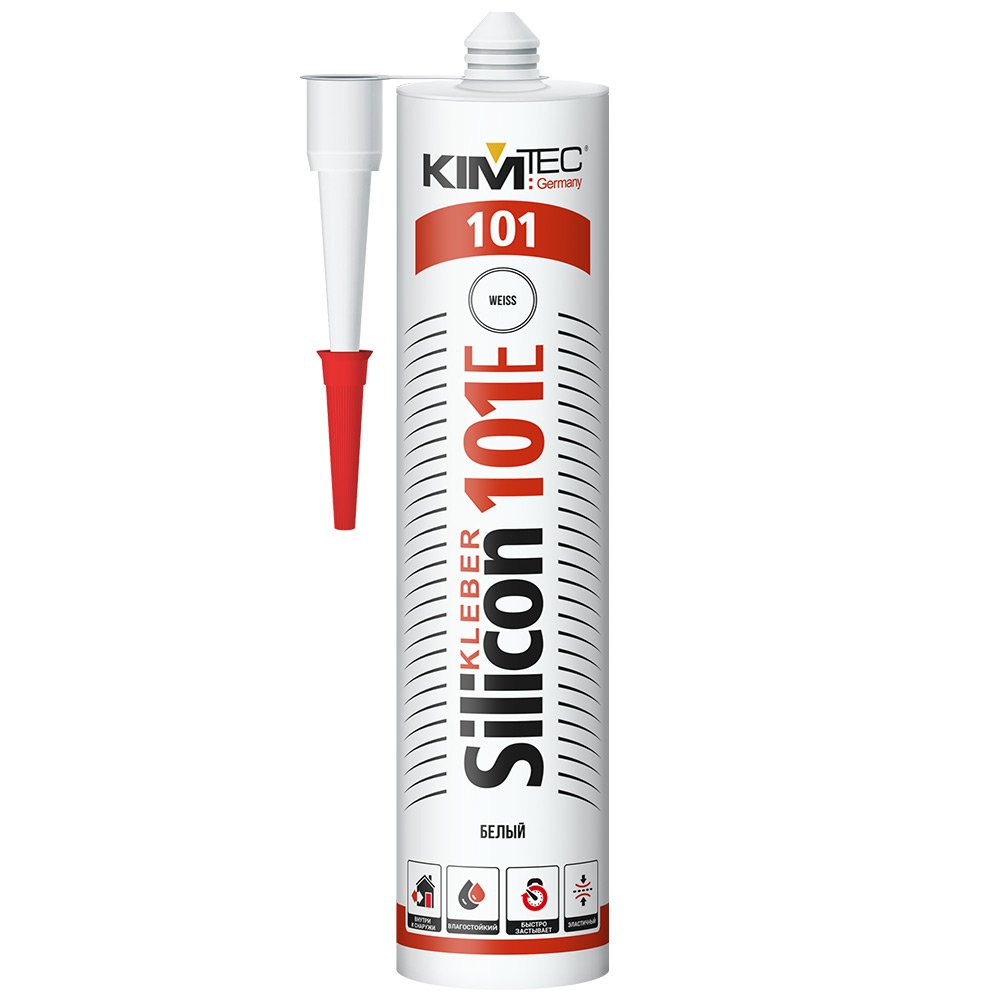 Силиконовый герметик KIM TEC белый 101Е 280мл 02-01-31
