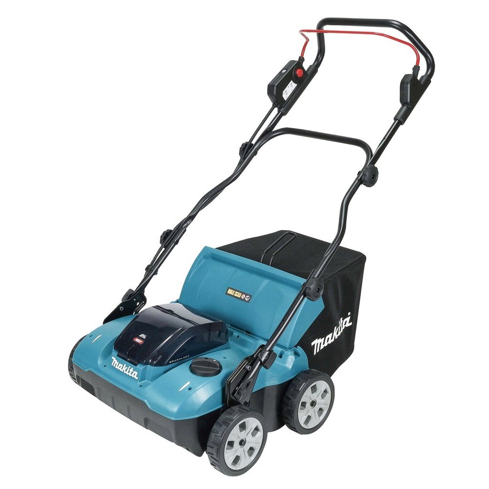 Скарификатор-аэратор аккумуляторный Makita XGT 40vMAX, 1700Вт, 38см, 18 ступеней, -12/+5мм, травосборник 50л UV001GZ