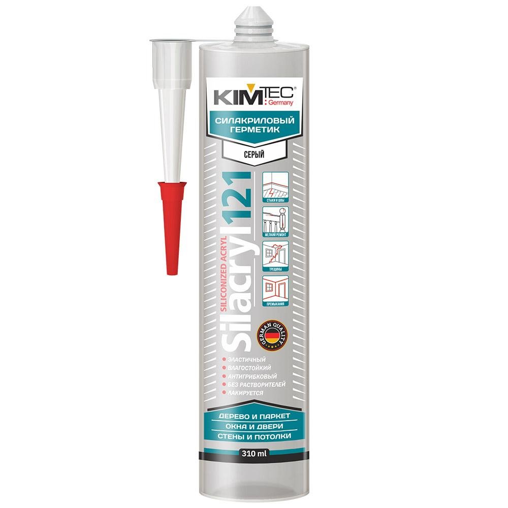 Силакриловый герметик KIM TEC Silacryl 121 серый, 310 мл 02-04-78