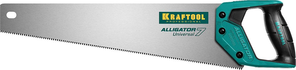 Ножовка KRAFTOOL Alligator 7 универсальная, 450 мм, 7 TPI, 3D зуб, 15004-45_z01
