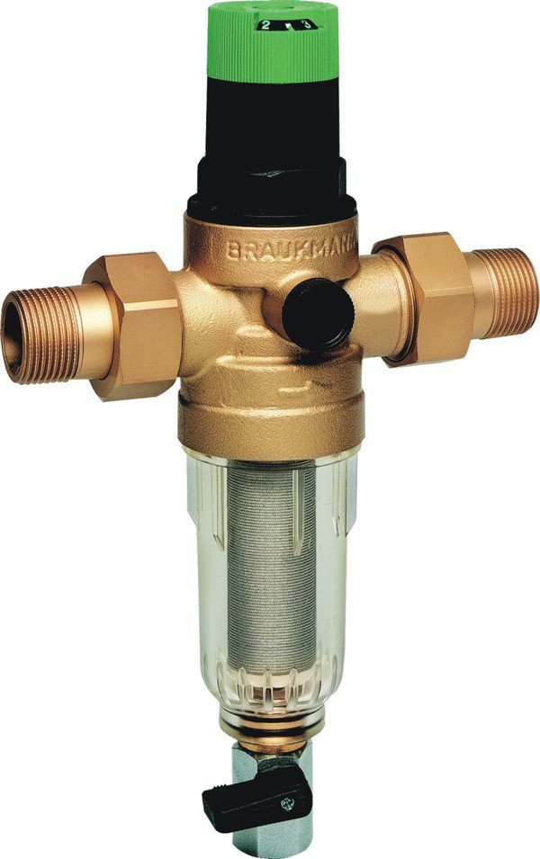 Фильтр самопромывной с редуктором на холодную воду Honeywell DN20 100 мкм. FK06-3/4AA